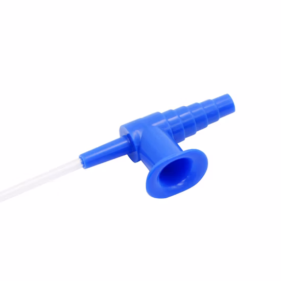 제어 밸브가 있는 CE FDA 일회용 PVC 흡입 카테터