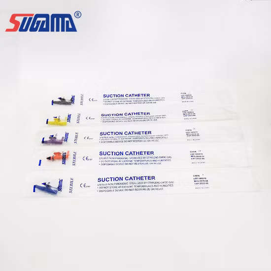 도매 멸균 진공 제어 흡입 카테터 무료 닫기 흡입 카테터